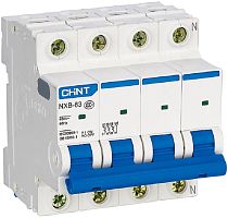 Выключатель автоматический CHINT NXB-63 4п 25А C 6кА картинка